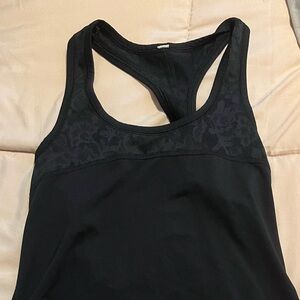 Black workout tank top